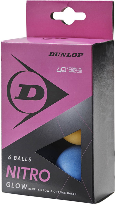 Dunlop Nitro Glow 40+ Tischtennisball (6er-Pack)