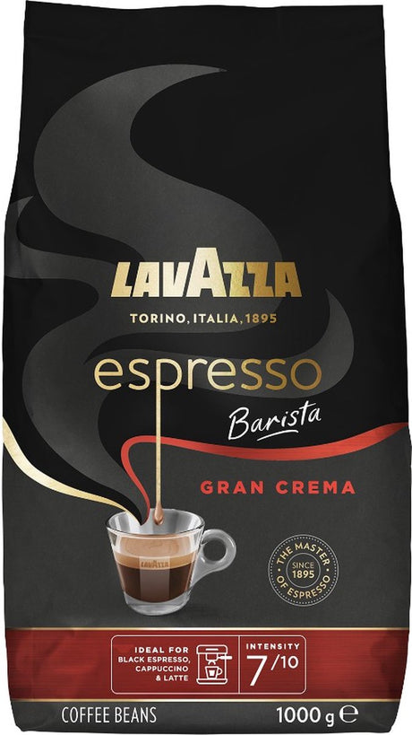 Lavazza Espresso Barista Gran Crema Kaffeebohnen – Kaffeemischung aus Robusta- und Arabica-Bohnen – Intensität 8 10 – 1 kg