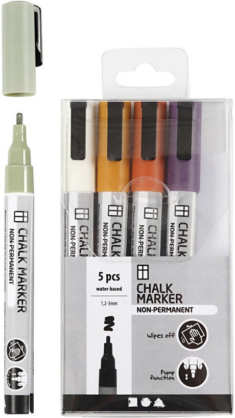 Kreativfirma Krijt Marker Pastellfarben, 5st.