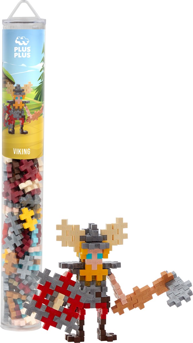 Plus-Plus Tube Viking 100-teiliger Baukasten – 4311 – Konstruktionsspielzeug – Konstruktionsspielzeug – Set mit Bausteinen – ab 5 Jahren