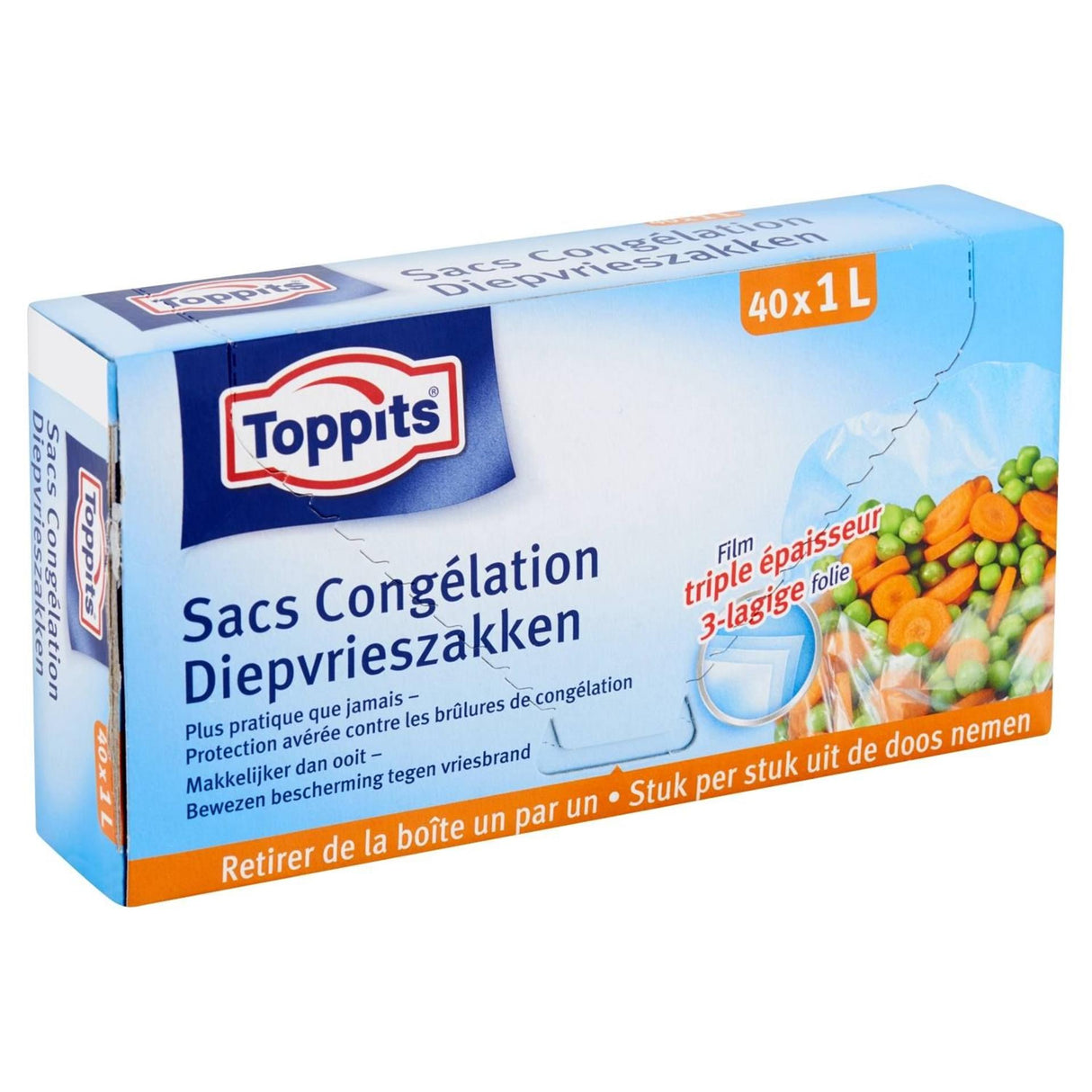 Melitta Toppits Gefrierbeutel 1,0ltr 40 Stück