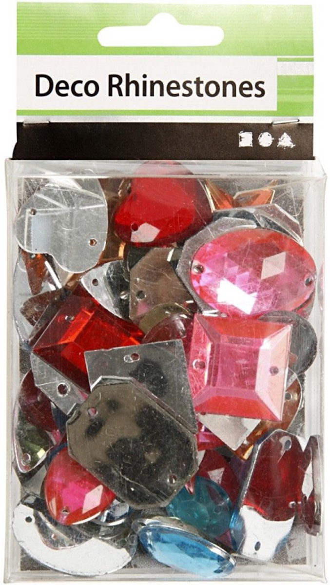 Https: www.cchobby.nl Rhinestones-Size-10-17-mm-ca. 50-Stück-verschiedene-Farben-15-gr-1-Box