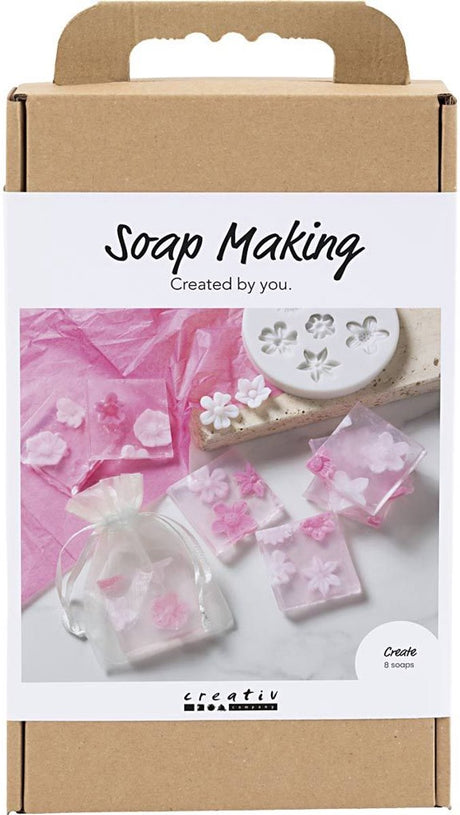 Creativ Company Seifenherstellungs-Hobbyset, Blumen, rosa, 1 Box