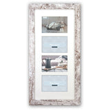ZEP -Fotorahmen V24106 Nelson 6 4Q White Wash für 4 Fotos