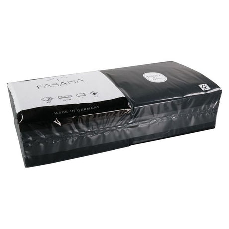 Serviette schwarz 2 Lagen 33 cm 1 4-fach gefaltet (50 Stück)