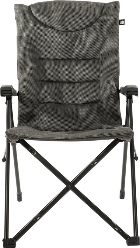 Travellife barletta cross campingstoel antraciet - ventilerende en weerbestendige airmesh bekleding - 120 kg draagvermogen - inclusief draagtas