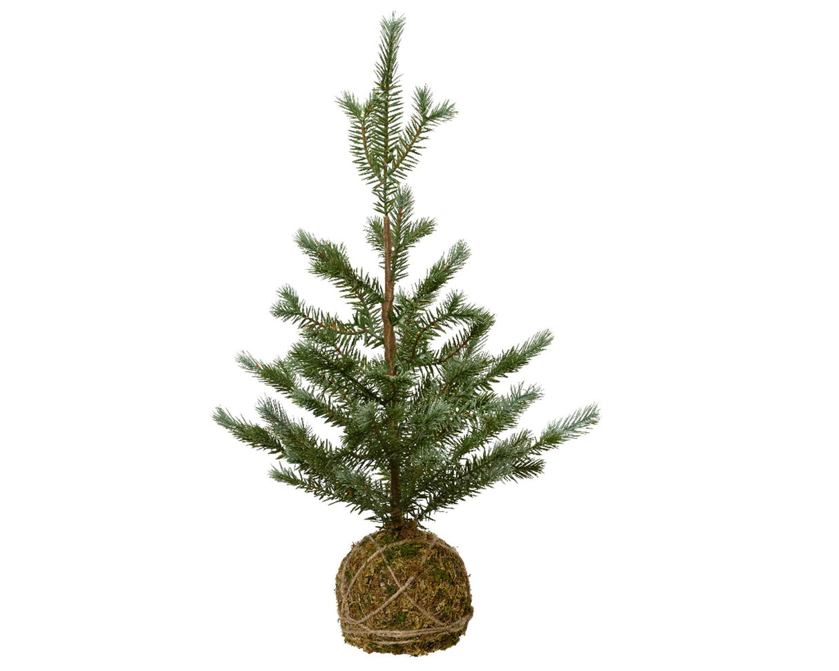 Lumineo Weihnachtsbaum auf Mooskugel h60cm