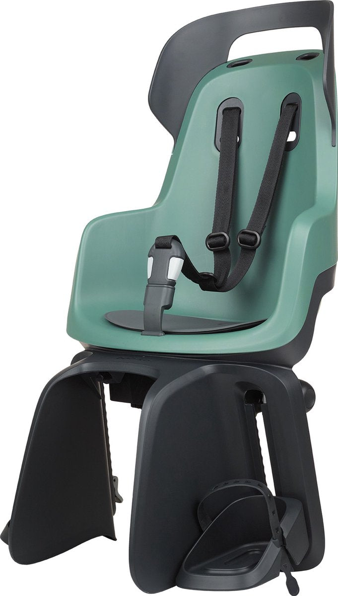 Bobike Go Rs Rücksitz mit Schlafmodus. Farbe: Pepperlich Green, Trägermontage