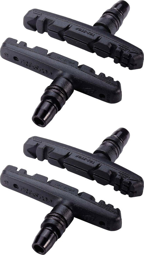 Bbb cycling remblokjes fiets - tristop - velgrem - voor stadsfiets mountainbike - shimano compatibel - v-brake remblokken - zwart - bbs-16