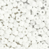 Creativ Company Rocailles, D 4 mm, Größe 6 0, Lochgröße 0,9-1,2 mm, weißes Perlmutt, 25 g 1 Box