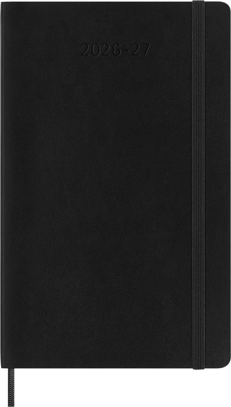 Moleskine 18-Monats-Tagebuch – 2026 27 – wöchentlich – groß – weicher Einband – schwarz
