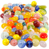 Creativ Company Glasperlen, rund, oval, kreisförmig, D 6-13 mm, Lochgröße 0,5-1,5 mm, verschiedene Farben, 350 gr 1 Box