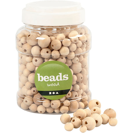 Holzperlen Natural, 530st.