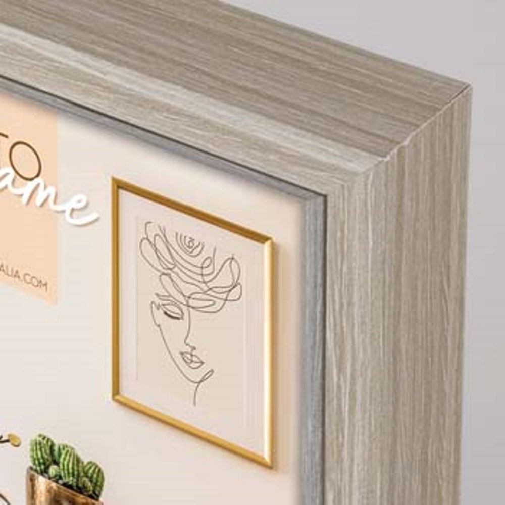 Zep – Holz-Fotorahmen Zara A in Braungrau für Foto 20 x 25 cm – vz681a