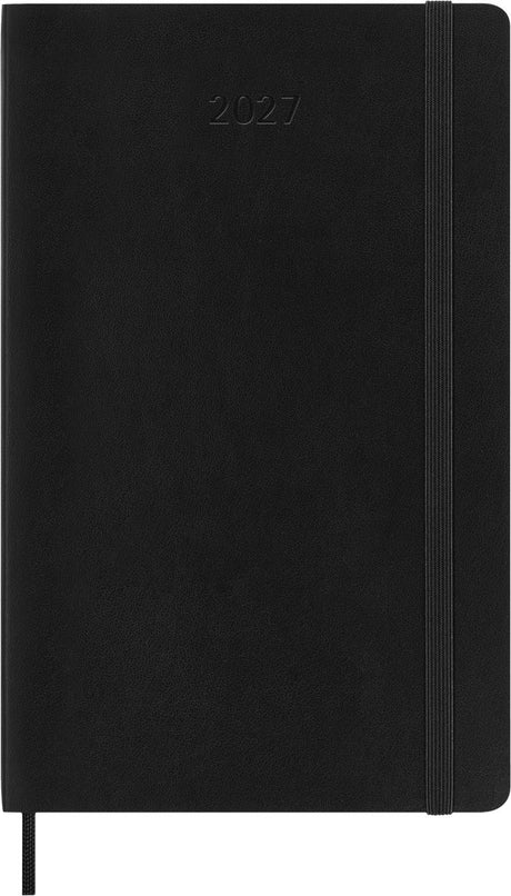 Moleskine 12-Monats-Tagebuch – 2027 – wöchentlich horizontal – groß – weicher Einband – schwarz