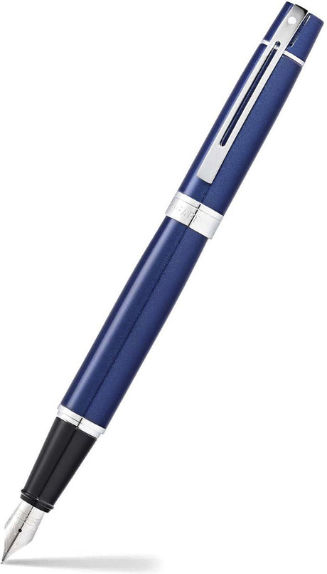 Sheaffer Füllfederhalter 300 E9341 – F – glänzend blau verchromt – SF-E0934143