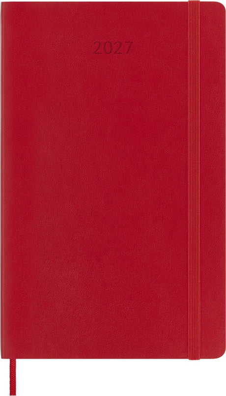 Moleskine 12-Monats-Tagebuch – 2027 – täglich – groß – weicher Einband – rot
