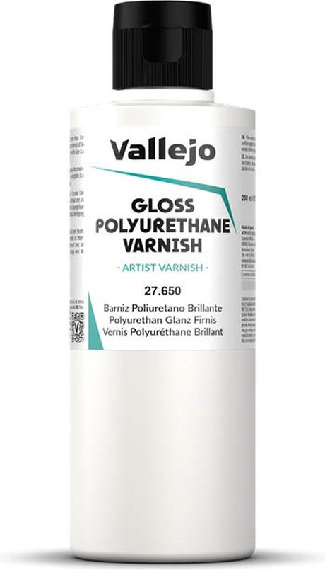 Vallejo Hobbyverf – 27650 glänzendes Polyurethan Vernis – Verf Flesje – 200 ml