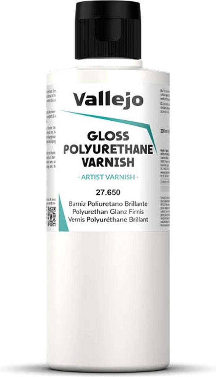 Vallejo Hobbyverf – 27650 glänzendes Polyurethan Vernis – Verf Flesje – 200 ml