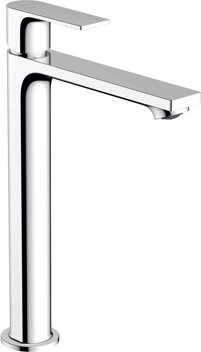 Hansgrohe rebris e – Waschtischarmatur – Einhebelbedienung – Kaltstart energiesparend – ohne Ablaufgarnitur – 240 mm Größe – Chrom