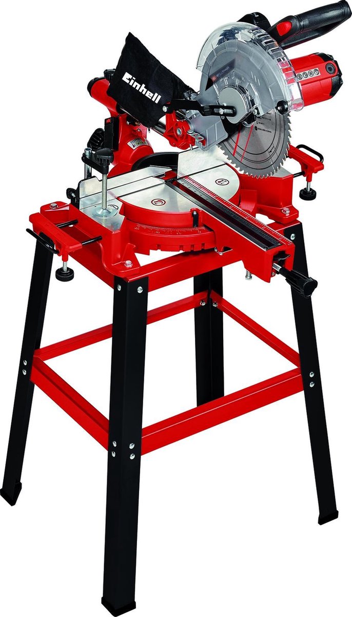 Einhell elektrische Radialkapp-Gehrungssäge TC-SM 2531 2 h – 1900 W – ø254 mm – mit Laser – inkl. Basis - inkl. Sägeblatt mit 48 Zähnen