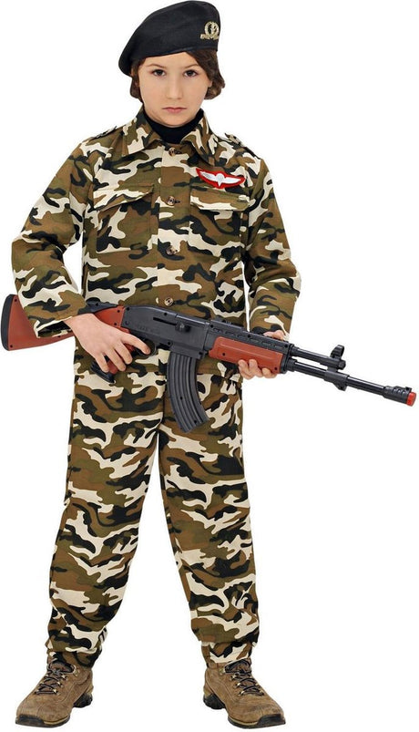 Finidi Soldatenkostüm Armeeanzug Beere Kinder