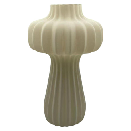 Mansion atmosphere vaas mae glas wit 17x17x27,5cm