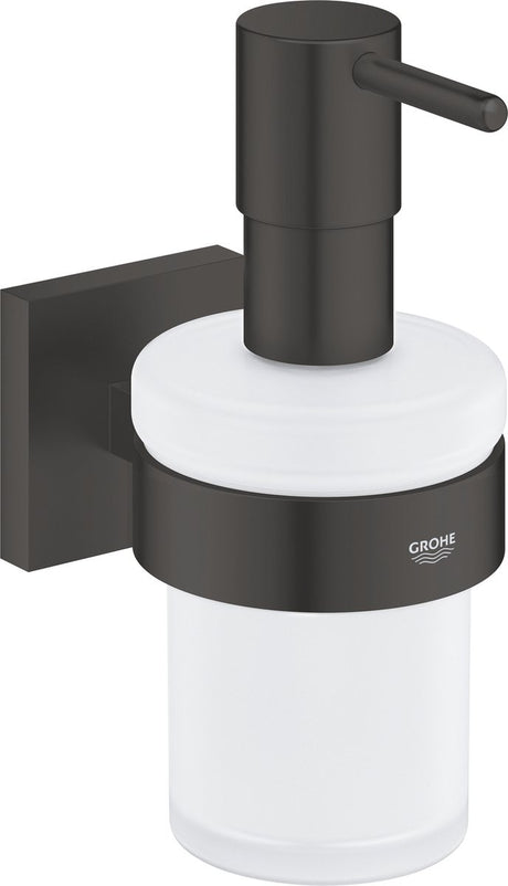 Grohe Quickfix Start Cube Seifenspender mit Halter – 160 ml – Mattschwarz