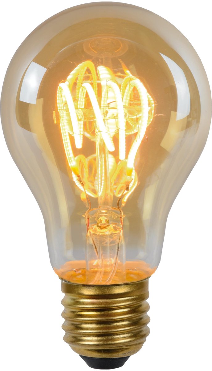 Lucide A60 – Glühlampe – ø 6 cm – LED 3 Stepdim (Speicher) – E27 – 1 x 4,9 W 2200 K – Bernstein