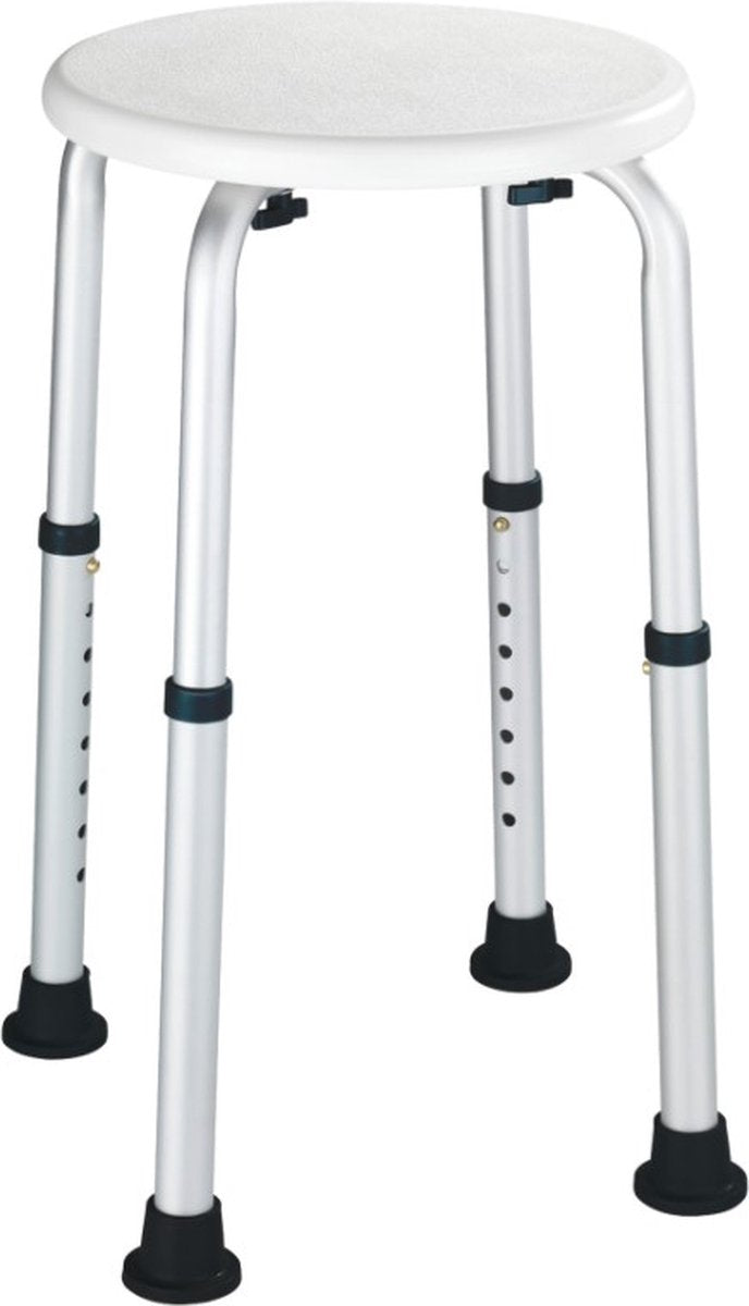 Wenko Duschhocker Secura höhenverstellbar – Duschsitz – Duschstuhl – Belastbarkeit max. 120 kg - TÜV GS geprüft und zertifiziert