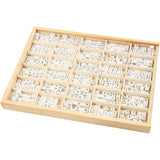 Creativ Company Holzbriefperlen Weiß A-Z, 750st.