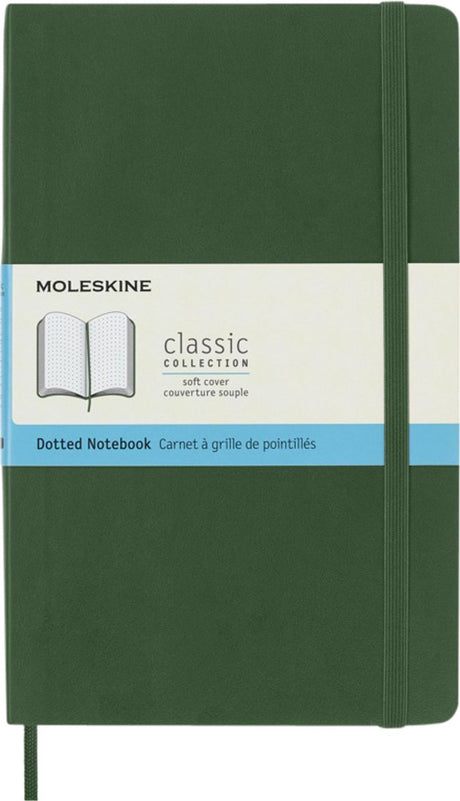 Klassisches Moleskine-Notizbuch – groß – Softcover – gepunktet – Myrtengrün