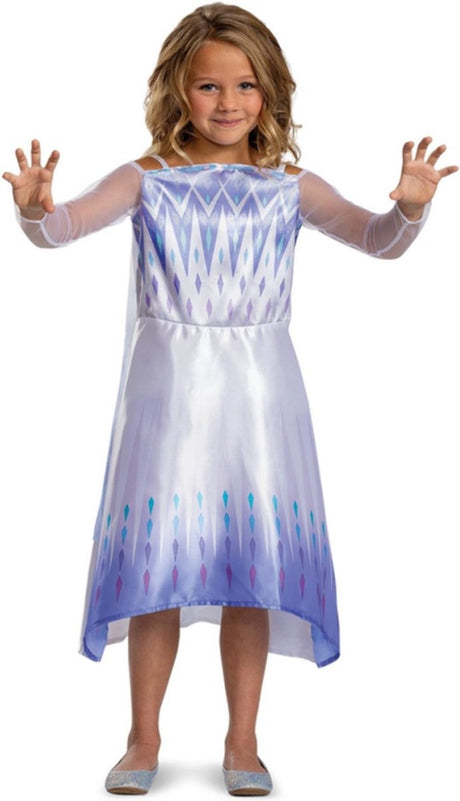 Verkleidung Disney - Die Eiskönigin 2, Schneekönigin Elsa Basic Plus, Größe M (7-8 Jahre), Mädchen
