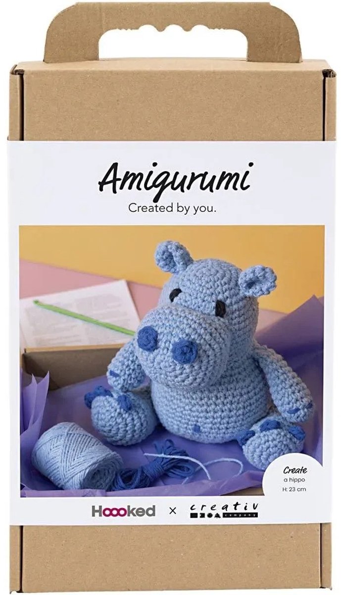 Kreativunternehmen https: www.cchobby.nl hobbyset-amigurumi-hippopotamus-blue-lightblue-1-box