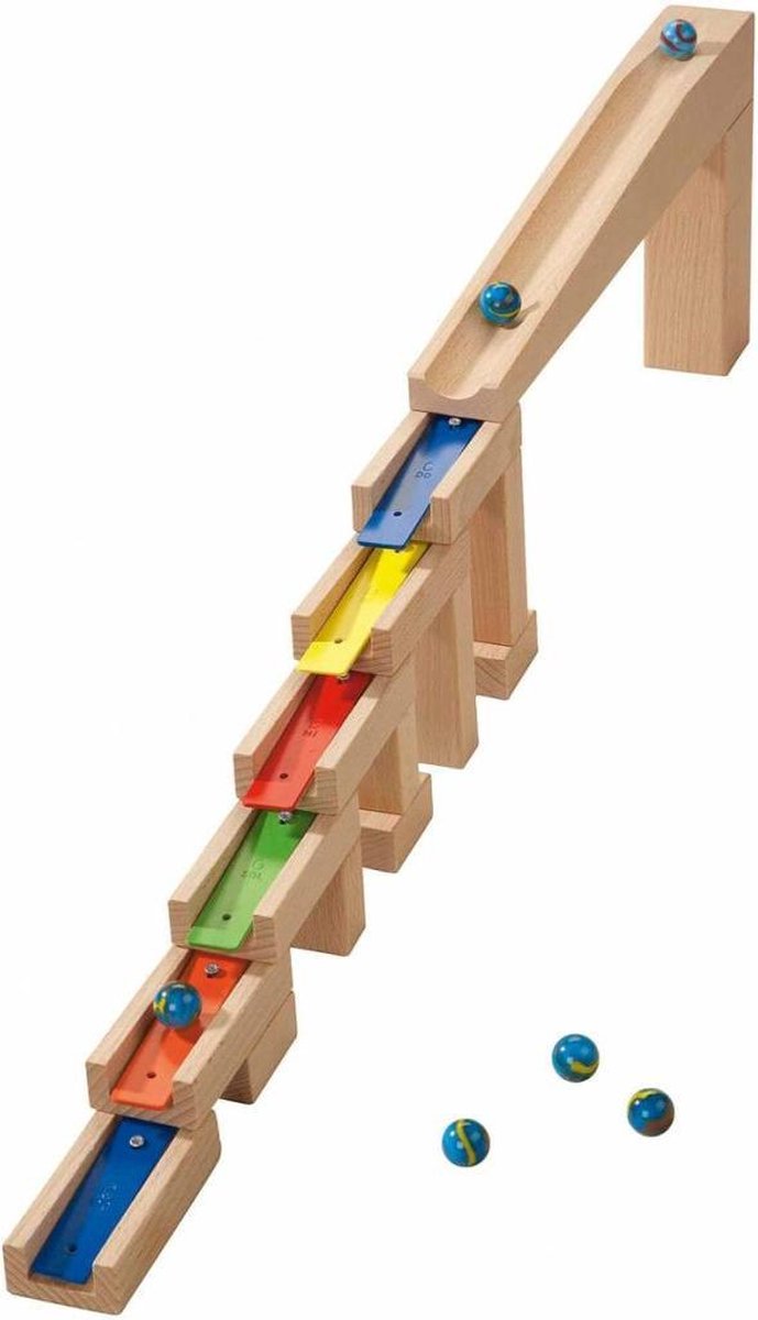 Haba knikkerbaan uitbreidingsset muziekbouwstenen