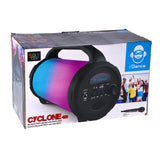 Idance Cyclone400bk Karaoke-Set – Bluetooth-Partylautsprecher mit Disco-LED-Beleuchtung – inklusive Mikrofon
