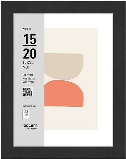 Nielsen Design Nielsen Fotorahmen 3217201 Holz 19 Schwarz 15x20 cm