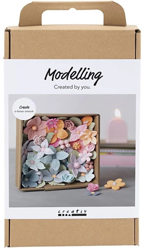 Creativ Company Hobby-Set Modellieren, Blumen, Pastellfarben, 1 Box