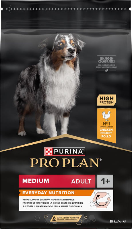 Purina ® pro plan® Medium Adult Everyday Nutrition – Trockenfutter für Hunde – Huhn – 10 kg