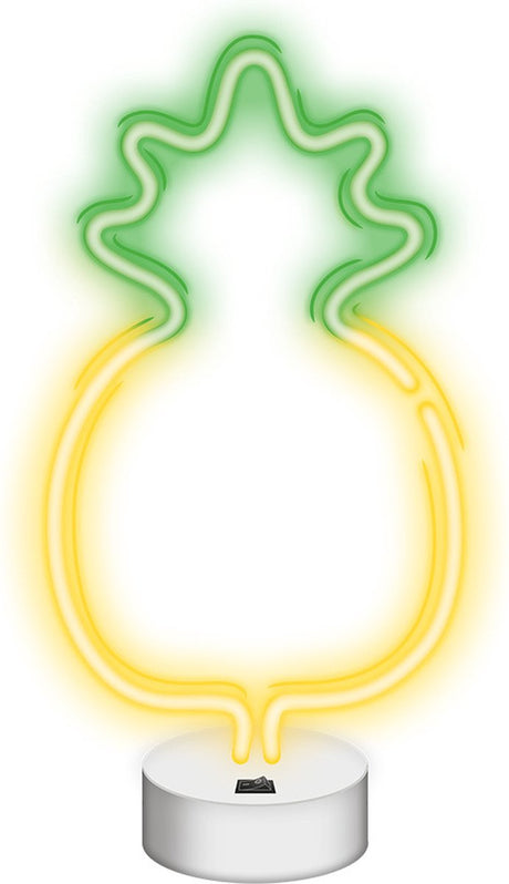 Forever Light Neon LED auf einem Ständer Ananas Gelb Grün NNE05 Lichtdekoration Figur