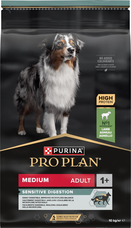 Purina® pro plan® sensitive digestion medium adult – Trockenfutter für Hunde – Lamm – 10 kg