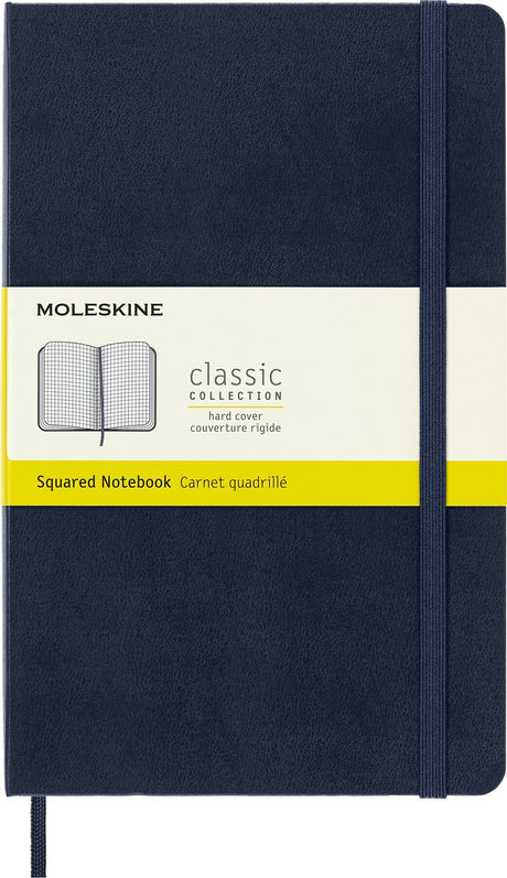Klassisches Moleskine-Notizbuch – groß – Hardcover – kariert – Saphirblau
