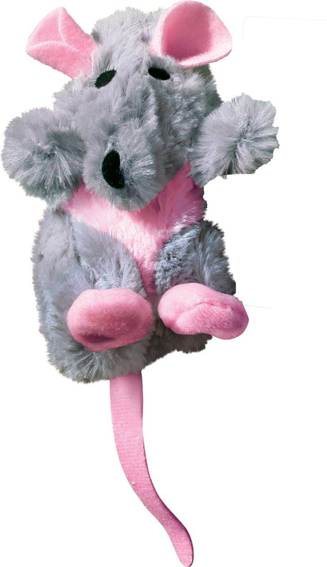 Kong Katzenminze-Ratte – Katzenspielzeug – Katzenminze – 14 cm – grau