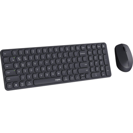 Rapoo 9310m Combo-Set qwerty(nl) Tastatur + Maus schwarz
