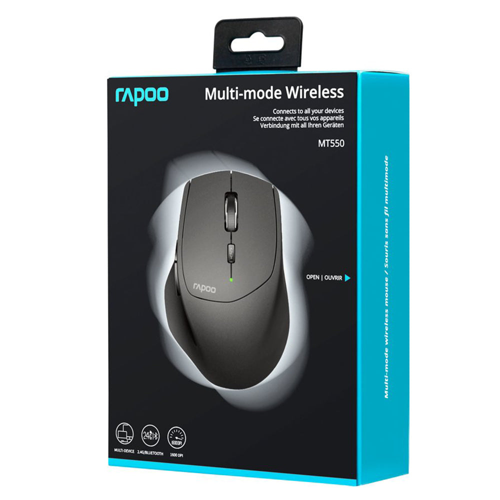 Rapoo Maus mm Tri-Mod schwarz MT550