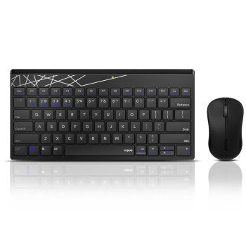 Rapoo Wireless Combo Set Tastatur und Maus Multimode 8000 m schwarz QWERTY US
