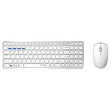 Rapoo rapoo 9300m multimodus draadloze ultraslanke desktop combo set qwerty wit