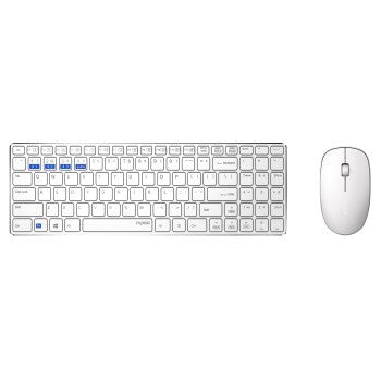 Rapoo 9300m multimodus trådløs ultrasse Lim Desktop Combo Set Qwerty White