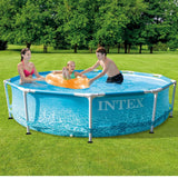 Intex 28206NP Strandside Metal Frame schwamme Pool 305x76 cm ouni Filterpompel