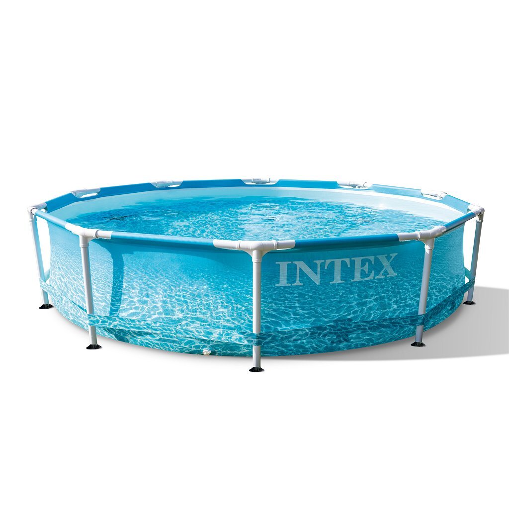 Intex 28206NP Strandside Metal Frame schwamme Pool 305x76 cm ouni Filterpompel